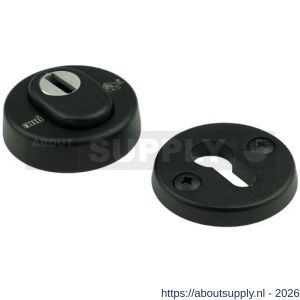 Ami VHB rond veiligheidsrozet SKG*** 15 mm kerntrek KT zwart RAL 9005 structuur finish deurdikte 38-42 mm - S10901545 - afbeelding 1