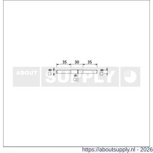 Ami deurbeslag verloopstift vierkant vol 8-9-8 deurdikte 38-42 mm - S10900234 - afbeelding 2