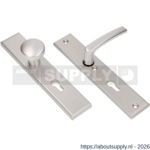 Ami VHB 251/50-169/50 veiligheidsvoordeur-knoplangschildgarnituur SKG*** VHB 251/50 profielcilinder PC 55 knop 169/50 F1 profielcilinder PC 55 en deurkruk 332 M6 deurdikte 38-42 mm - S10901072 - afbeelding 1