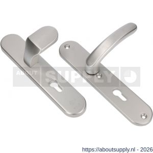 Ami VHB 250/50/1-145-378 veiligheids Rotaveer knop-kruk langschildgarnituur SKG*** ovaal VHB Varo knop 145 250/50/1 buiten en binnen profielcilinder PC 72 en deurkruk 378 Rota F1 deurdikte 53-57 mm - S10901049 - afbeelding 1