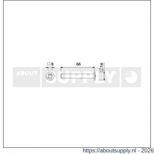 Ami wisselquickstift met aanslag 8x66 mm deurdikte 38-42 mm - S10900260 - afbeelding 2