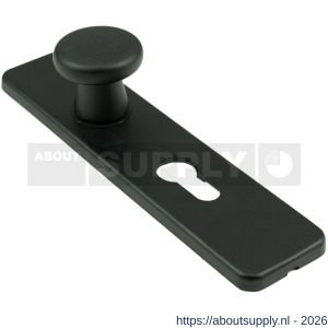 Ami 185/44 Klik knopkortschild aluminium knop 160/40 vast kortschild 185/44 Klik profielcilinder PC 55 zwart RAL 9005 structuur finish - S10900742 - afbeelding 1