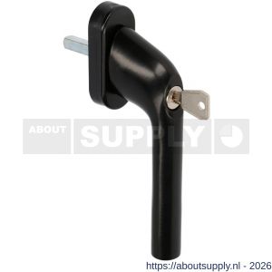 Ami VHB 822 draai-kiep raamgreep aluminium SKG** 7x32 mm mat zwart 9005 ovaal - S10901710 - afbeelding 1