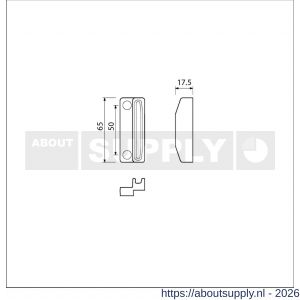 Ami sluitplaat tochtprofiel Zamac - S10901685 - afbeelding 2