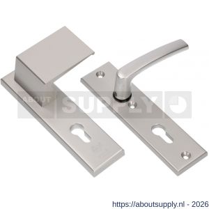 Ami VHB 193/50-90/60 veiligheidsvoordeur-duwerkortschildgarnituur SKG*** VHB 193/50 deurduwer 90/60 rechts buiten en binnen profielcilinder PC 55 en deurkruk 332 F2 deurdikte 38-42 mm - S10900939 - afbeelding 1