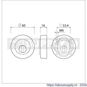 Ami VHB rond rozet voor oplegslot veiligheidsrozet SKG*** VHB rond rozet oplegslot KT F1 deurdikte 38-42 mm - S10901554 - afbeelding 2