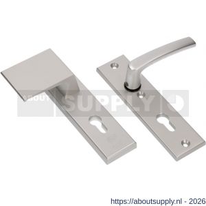 Ami VHB 193/50-90/60 veiligheidsvoordeur-duwerkortschildgarnituur SKG*** VHB 193/50 deurduwer 90/60 links buiten en binnen profielcilinder PC 55 en deurkruk 332 F1 deurdikte 38-42 mm - S10900933 - afbeelding 1