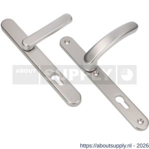 Ami VHB 257/32/2-373 veiligheids Rotaveer kruk-kruk smalschildgarnituur SKG** ovaal VHB deurkruk 373 vastdraaibaar 257/32/2 profielcilinder PC 72 F1 en deurkruk 378 Rota 257/32/2 profielcilinder PC 72 deurdikte 53-57 mm - S10900897 - afbeelding 1