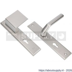 Ami VHB 251/50-90/80-379 veiligheidsvoordeur duwer-kruk Rotaveer langschildgarnituur SKG*** VHB 251/50 profielcilinder PC 72 deurduwer 90/80 rechts F1 en deurkruk 379 Rota 251/50 profielcilinder PC 72 deurdikte 38-42 mm - S10901018 - afbeelding 1