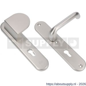 Ami VHB 250/50/1-90/83-386 veiligheids Rotaveer duwer-kruk langschildgarnituur SKG*** ovaal VHB 250/50/1 profielcilinder PC 72 deurduwer 90/83 rechts en deurkruk 386 Rota deurdikte 38-42 mm F1 - S10901129 - afbeelding 1