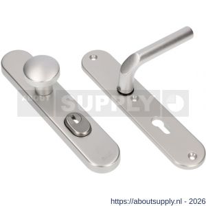 Ami VHB 250/15-169/50 KT veiligheids knop-kruk langschildgarnituur SKG*** kerntrekbeveiliging ovaal VHB 250/50/15 kerntrek KT 55 knop 169/50 en deurkruk 369 profielcilinder PC 55 F1 deurdikte 38-42 mm - S10901263 - afbeelding 1