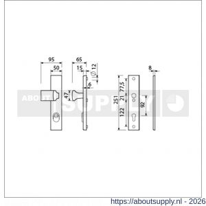 Ami VHB 251/15-144 KT veiligheidsvoordeur-knoplangschildgarnituur SKG*** kerntrekbeveiliging VHB 251/50/15 kerntrek KT 92 knop 144 zonder deurkruk profielcilinder PC 92 F1 deurdikte 38-42 mm - S10901333 - afbeelding 2