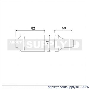 Ami 144 deurknop aluminium Varo zwart RAL 9005 structuur finish - S10900264 - afbeelding 2