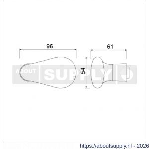 Ami 173 deurknop aluminium Varo F1 - S10900287 - afbeelding 2