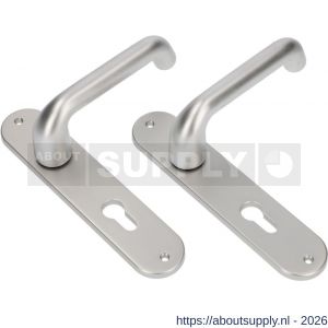 Ami 200/1/7-386 kruk-kruk garnituur deurkruk 386 Rota langschild 200/1/7 profielcilinder PC 55 Irox Archi Design deurdikte 38-42 mm - S10900102 - afbeelding 1