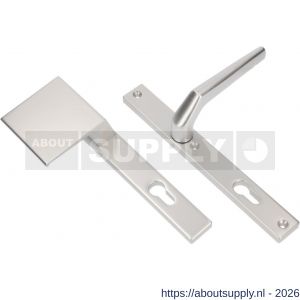 Ami 245/30-90/80 smalschild-duwer-kruk garnituur deurduwer 90/80-245/30 profielcilinder PC 92 M5 links en deurkruk 357 vastdraaibaar profielcilinder PC 92 R5.5 F1 deurdikte 53-57 mm - S10900094 - afbeelding 1