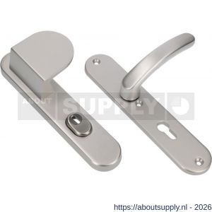 Ami VHB 250/15-90/83-378 KT veiligheids Rotaveer duwer-kruk langschildgarnituur SKG*** kerntrekbeveiliging ovaal VHB 250/50/15 kerntrek KT 55 deurduwer 90/83 rechts en deurkruk 378 Rota profielcilinder PC 55 F1 deurdikte 38-42 - S10901093 - afbeelding 1