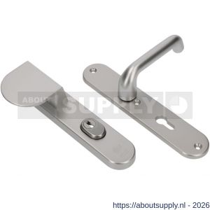 Ami VHB 250/15-90/83-386 KT veiligheids Rotaveer duwer-kruk langschildgarnituur SKG*** kerntrekbeveiliging ovaal VHB 250/50/15 kerntrek KT 72 deurduwer 90/83 links en deurkruk 386 Rota profielcilinder PC 72 F1 deurdikte 38-42 mm - S10901108 - afbeelding 1