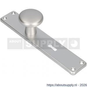 Ami 212/41 RH knoplangschild aluminium knop 160/50 vast langschild 212/41 RH rondhoek sleutelgat SLG 56 F1 - S10900749 - afbeelding 1