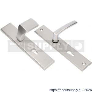 Ami VHB 251/50-144 veiligheidsvoordeur-knoplangschildgarnituur SKG*** VHB 251/50 profielcilinder PC 55 knop Varo 144 F1 profielcilinder PC 55 en deurkruk 332 M6 deurdikte 38-42 mm - S10901057 - afbeelding 1