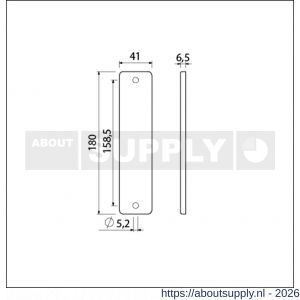Ami 180/41 RH kortschild aluminium rondhoek geheel blind F1 - S10900557 - afbeelding 2