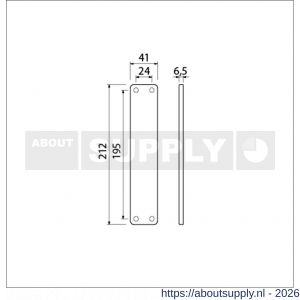 Ami 212/41 RH langschild aluminium rondhoek geheel blind F1 - S10900634 - afbeelding 2