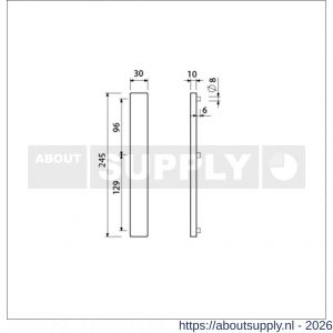Ami 245/30 smalschild aluminium geheel blind M5 F1 - S10900777 - afbeelding 2
