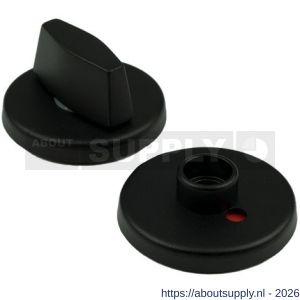 Ami Klik rond vrij- en bezetrozet aluminium toilet- en badkamersluiting WC 8 mm zwart - S10900502 - afbeelding 1