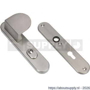 Ami VHB 250/15-90/83 KT veiligheids duwer-kruk langschildgarnituur SKG*** kerntrekbeveiliging Archi Design ovaal VHB 250/50/1 kerntrek KT 55 deurduwer 90/83 rechts zonder deurkruk Irox deurdikte 38-42 mm - S10901111 - afbeelding 1