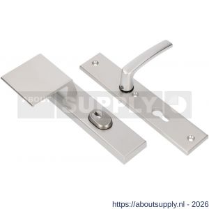 Ami VHB 251/15-90/80 KT veiligheidsvoordeur-duwerlangschildgarnituur SKG*** kerntrekbeveiliging VHB 251/50/15 kerntrek KT 55 deurduwer 90/80 links en deurkruk 332 profielcilinder PC 55 F1 deurdikte 38-42 mm - S10901169 - afbeelding 1