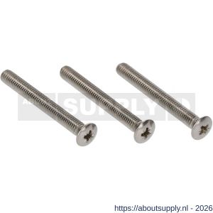 Ami veiligheidsbeslag toebehoren bevestigingsset VHB schilden deurdikte 53-57 mm 3x schroef M6x70 mm RVS - S10901675 - afbeelding 1