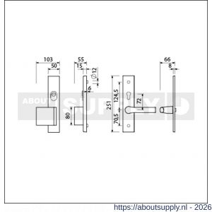 Ami VHB 251/15-90/80-379 KT senioren veiligheids Rotaveer duwer-kruk langschildgarnituur SKG*** kerntrekbeveiliging omkeer VHB 251/50/15 kerntrek KT 72 omkeer deurduwer 90/80 links en deurkruk 379 Rota F1 deurdikte 38-42 mm - S10901152 - afbeelding 2