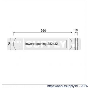 Ami EP 970 briefplaat met veer aluminium deurdikte 38-42 mm F1 Climate Comfort - S10900067 - afbeelding 2