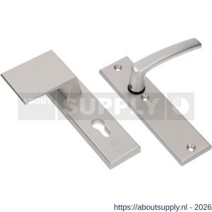 Ami VHB 193/50-90/60 veiligheidsvoordeur-duwerkortschildgarnituur SKG*** VHB 193/50 deurduwer 90/60 links buiten profielcilinder PC 72 en binnen blind deurkruk 332 F2 deurdikte 38-42 mm - S10901782 - afbeelding 1