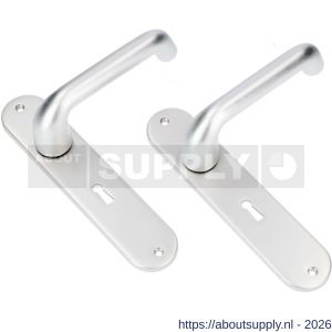 Ami LS 200/1/7-386 kruk-kruk garnituur deurkruk 386 Rota langschild 200/1/7 sleutelgat SLG 56 F1 deurdikte 38-42 mm - S10900127 - afbeelding 1