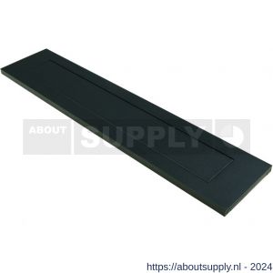 Ami DL binnendraaiende briefplaat met veer aluminium zwart RAL 9005 structuur finish deurdikte 38-42 mm - S10900056 - afbeelding 1