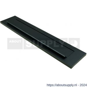 Ami TA briefplaat met veer aluminium deurdikte 38-42 mm zwart RAL 9005 structuur finish - S10900074 - afbeelding 1