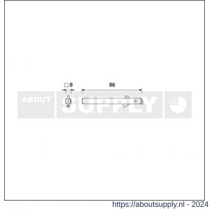 Ami wisselquickstift met kantelaar 8x86 mm extra lang deurdikte 53-57 mm - S10900263 - afbeelding 1