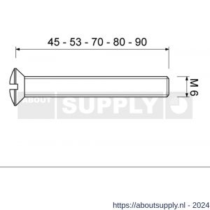 Ami patentschroef M6x45 mm RVS voldraad verpakt per 10 stuks in zakje - S10900189 - afbeelding 3