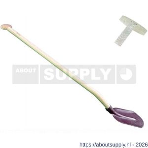 DeWit schep Drents 00 1/2 gebogen met 120 cm essen T-steel - S29000528 - afbeelding 1