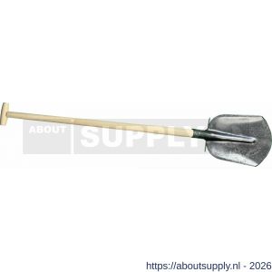 DeWit schep Drents 00 1/2 gebogen met opstapjes met 110 cm essen T-steel - S29000530 - afbeelding 1
