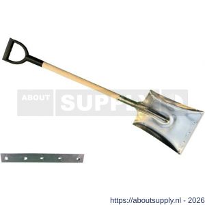 DeWit aluminium ballastschop 28 cm breed met slijtstrip 100 cm steel en kunstof D greep - S29000724 - afbeelding 1