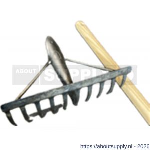 DeWit tuinhark 10 tands verstevigd met geharde tanden essen steel 155 cm - S29000637 - afbeelding 1