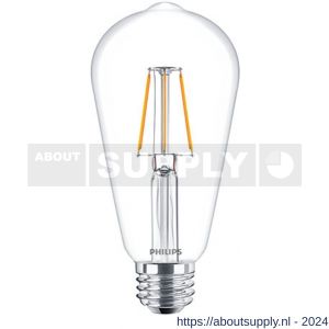 Philips LED gloeidraadlamp Classic LEDbulb Edison 4.3 W-40 W E27 ST64 827 extra warm wit - Y51270206 - afbeelding 1