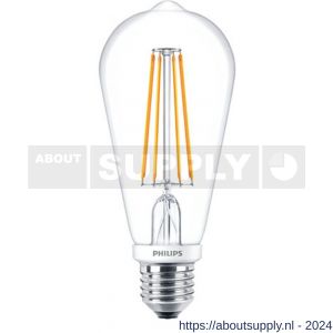 Philips LED gloeidraadlamp DBSTCL60WD827 Classic LEDbulb Edison 6 W 827 E27 ST64 Fil dim - Y51270210 - afbeelding 1
