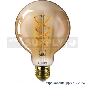 Philips LED gloeidraadlamp Classic LEDglobe 5 W-25 W E27 G93 820 Gold Flame - Y51270216 - afbeelding 1