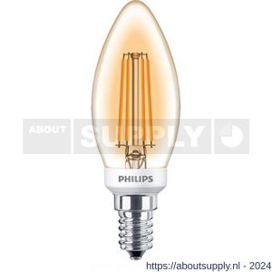 Philips LED kaarslamp Classic LEDcandle 5 W-32 W E14 B35 825 Gold dimbaar extra warm wit - Y51270239 - afbeelding 1