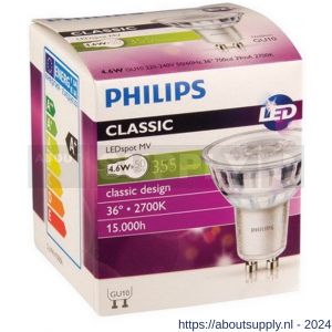 Philips LED spot GU10 Corepro LEDspot Glas 4,6 W-50 W 827 36D extra warm wit - Y51270201 - afbeelding 2