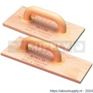 Melkmeisje schuurbord hout met kunststof greep 280x140 mm - S19855502 - afbeelding 1