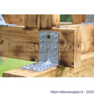 Vormann hoekverbinder met ril 105x105x90 mm verzinkt - S51000123 - afbeelding 2